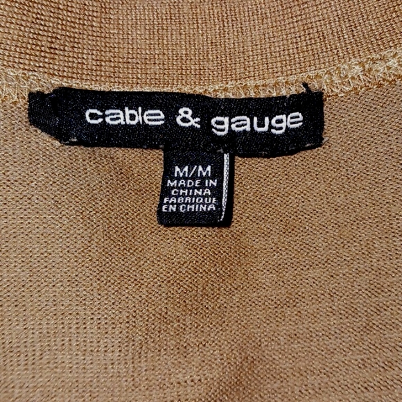 Cable & Gauge "Coffee Brown" Skirt Cardigan in Size Medium - Picture 4 of 5